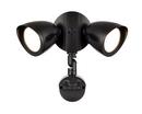 10-1/2 in. 2-Light LED Outdoor Security Flood Light in Powder Coated Matte Black 