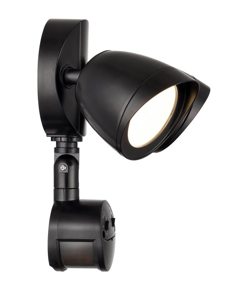 10-1/2 in. 2-Light LED Outdoor Security Flood Light in Powder Coated Matte Black 