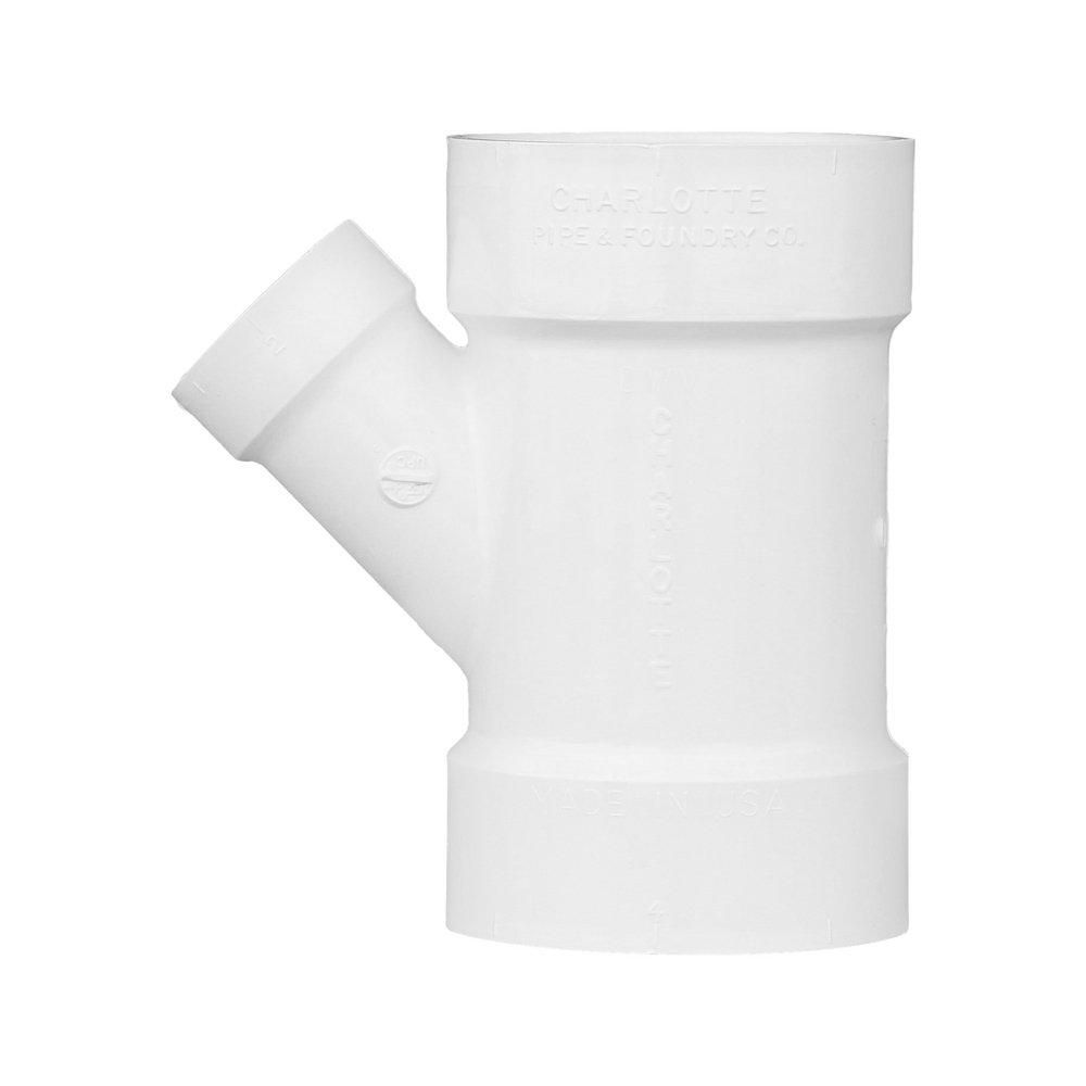 White PVC DWV Wye 