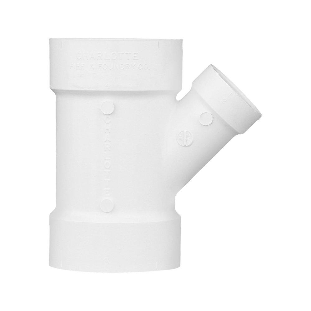 White PVC DWV Wye 