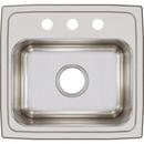 Elkay Lustrous Satin 17 x 16 in. Stainless Steel Single Bowl Drop-in Kitchen Sink in Lustrous Satin 