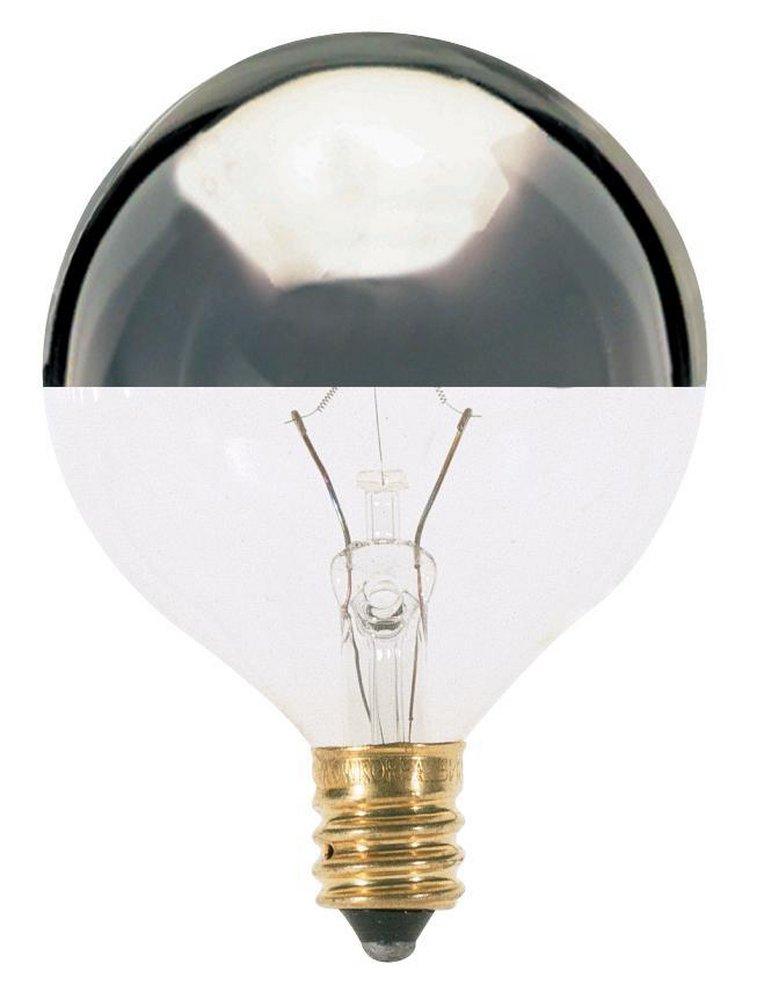 40W G16 1/2 Dimmable Incandescent Light Bulb with Candelabra Base 
