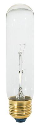 SATCO Clear T10 Dimmable Incandescent Light Bulb with Medium Base 