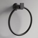 Round Closed Towel Ring in Matte Black 