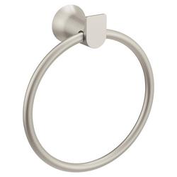 Round Closed Towel Ring in Brushed Nickel