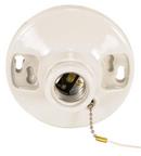 SATCO Medium Base Porcelain Pull Chain Receptacle 