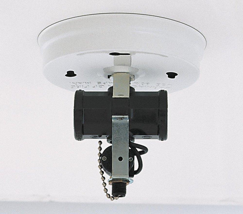 SATCO White 4-3/4 in. 2-Light Bent Glass Fixture Holder with Pull Chain Switch 