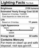 SATCO Warm White T9 Fluorescent Light Bulb with 4-Pin Base 