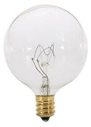 SATCO Clear G16 1/2 Dimmable Incandescent Light Bulb with Candelabra Base 