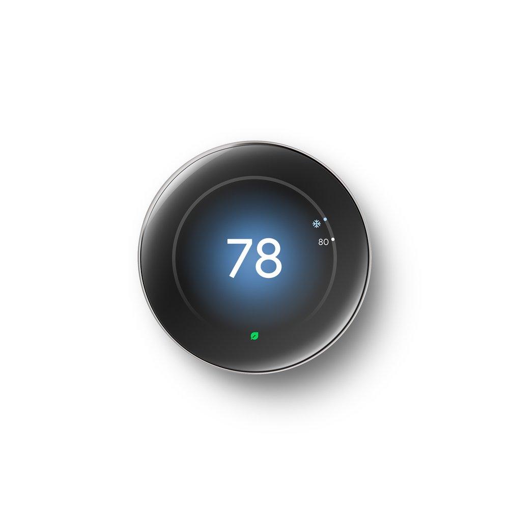 Nest Learning Thermostat (4th gen) + Nest Temperature Sensor - PRO, Polished Silver 