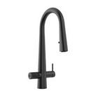 Single Handle Pull Down Kitchen Faucet in Matte Black 