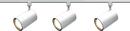 3-Light R30 Straight Cylinder Track Kit - 4ft Track - White Finish 