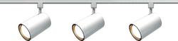 3-Light R30 Straight Cylinder Track Kit - 4ft Track - White Finish