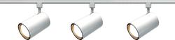 3-Light R30 Straight Cylinder Track Kit - 4ft Track - White Finish