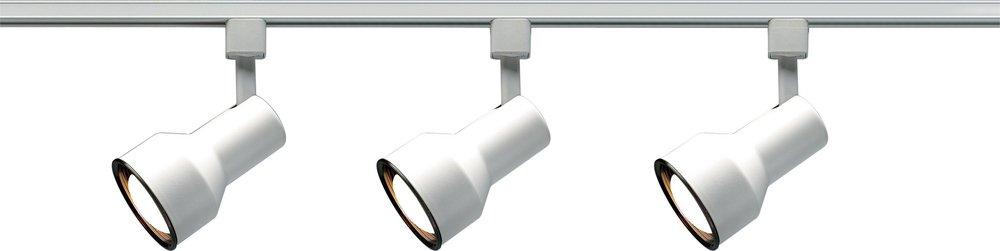 NUVO White 4-1/2 x 6-3/4 in. 3-Light 75W Track Lighting Kit 