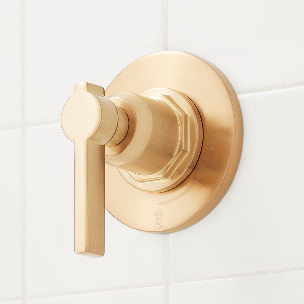 Signature Hardware Brushed Gold Single Handle Volume Control Valve Trim 