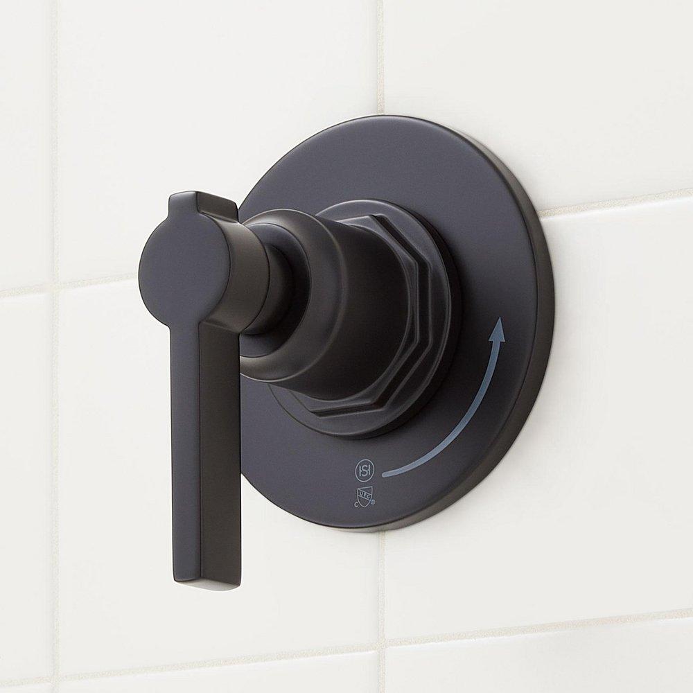 Signature Hardware Matte Black Single Handle Volume Control Valve Trim 