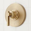 Single Handle Thermostatic Valve Trim in Aged Brass