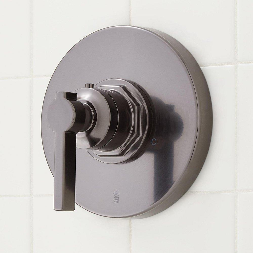 Signature Hardware Gunmetal Single Handle Thermostatic Valve Trim 