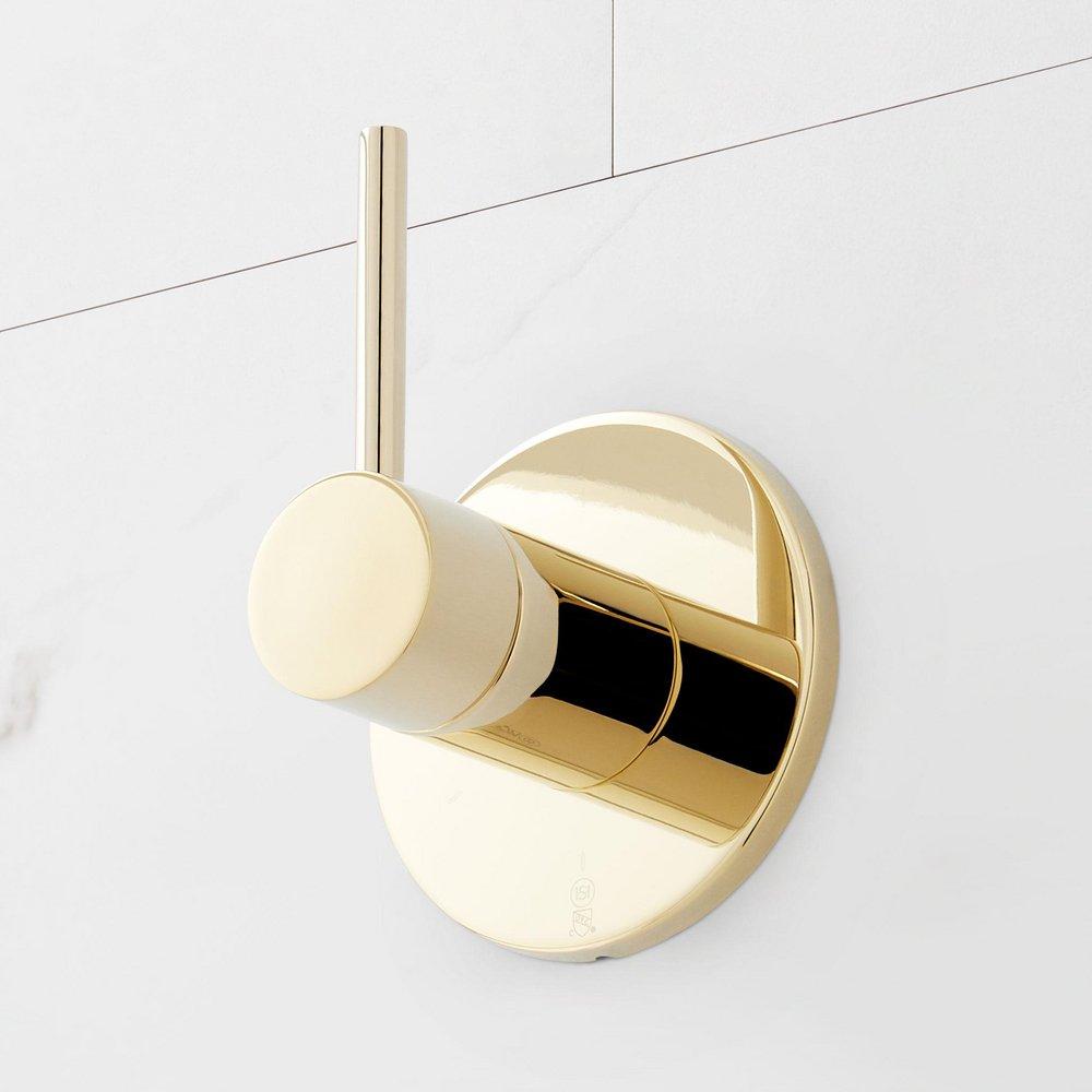 Signature Hardware Polished Brass Single Handle Diverter Valve Trim 