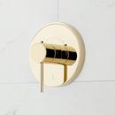 Single Handle Thermostatic Valve Trim in Polished Brass
