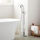 Floor Mount Tub Filler Faucet in Chrome - Includes Hand Shower and Valve, Less Stops