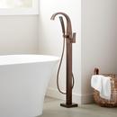 Floor Mount Tub Filler Faucet in Oil Rubbed Bronze - Includes Hand Shower and Valve, Less Stops image number 1
