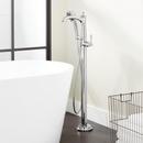 Floor Mount Tub Filler Faucet in Chrome - Includes Hand Shower and Valve, Less Stops