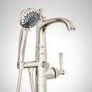 Floor Mount Tub Filler Faucet with Hand Shower in Polished Nickel image number 1