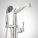 Floor Mount Tub Filler Faucet in Chrome - Includes Hand Shower and Valve with Stops image number 2