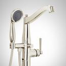 Floor Mount Tub Filler Faucet in Polished Nickel - Includes Hand Shower and Valve with Stops image number 1