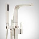 Floor Mount Tub Filler Faucet in Brushed Nickel - Includes Hand Shower and Valve, Less Stops image number 1