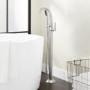 Floor Mount Tub Filler Faucet in Chrome - Includes Hand Shower and Valve, Less Stops image number 1