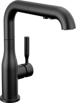 Single Handle Pull Out Kitchen Faucet in Matte Black