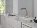 Single Handle Pull Out Kitchen Faucet in Champagne Bronze 