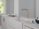 Single Handle Pull Out Kitchen Faucet in Champagne Bronze 