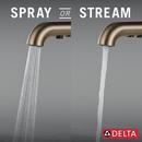 Single Handle Pull Out Kitchen Faucet in Champagne Bronze 