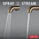 Single Handle Pull Out Kitchen Faucet in Champagne Bronze 