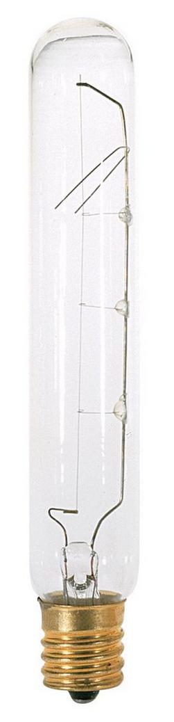 40W 5-19/50 in. T6 1/2 Incandescent Light Bulb with a Intermediate E-17 Base Dimmable in Clear