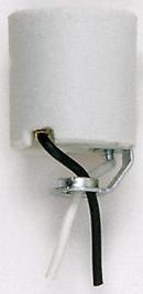 SATCO White 1/8 x 2 in. 660W 250V Keyless Socket with Hickey 