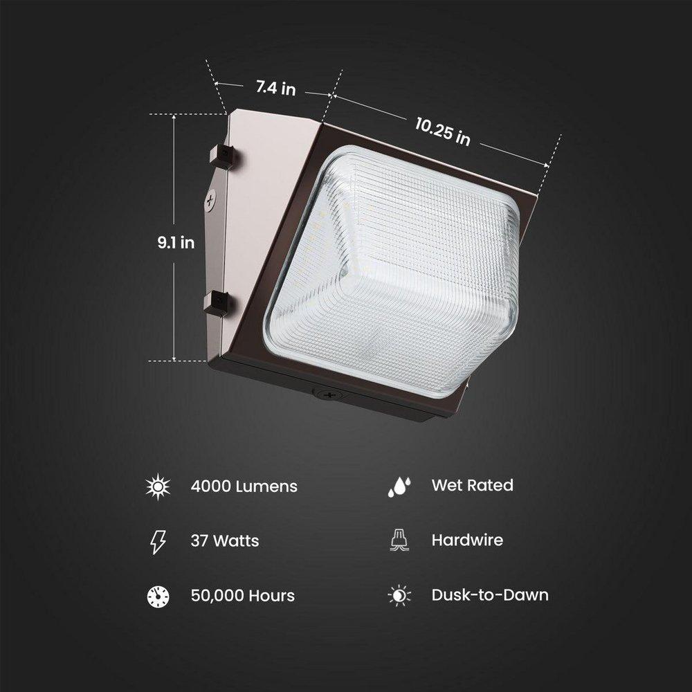 PRO SERIES 8.8 LED WALL PACK 120/277V 4000K BRONZE 