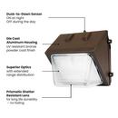 PRO SERIES 8.8 LED WALL PACK 120/277V 4000K BRONZE 