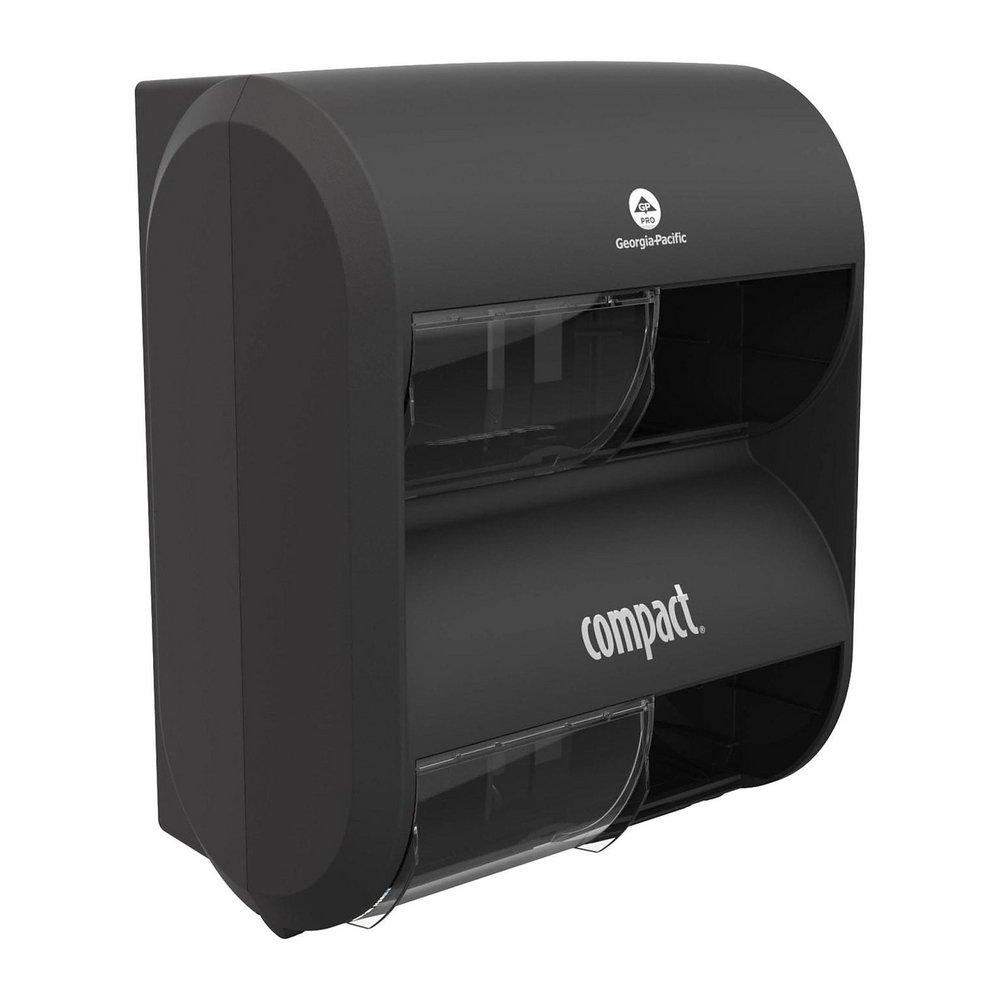 DISPN TISSUE COMPACT QUAD PLUS BLACK 1/ 1 DISPENSER 