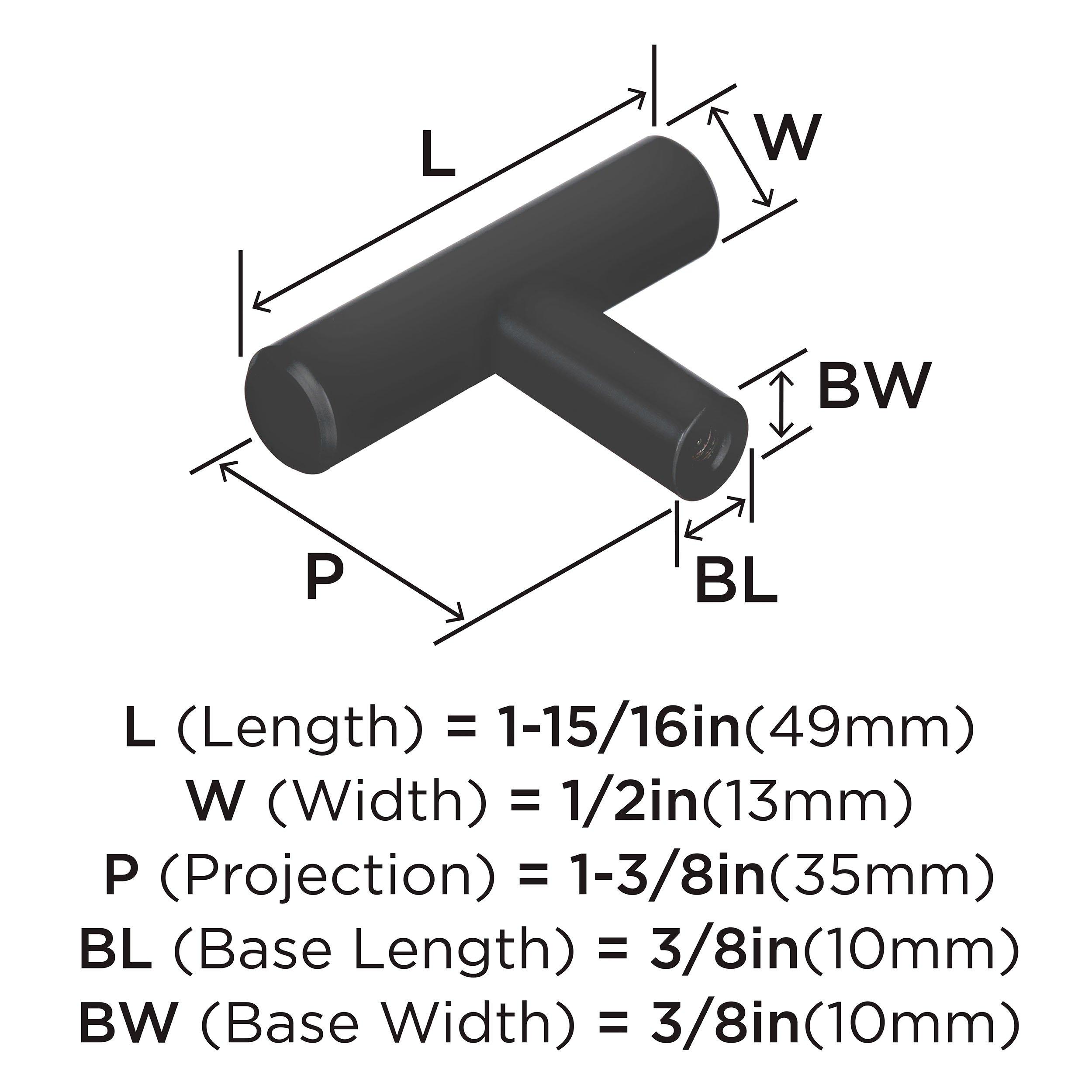 BAR PULLS 1-15/16 (49MM) MATTE BLACK CABINET KNOB 