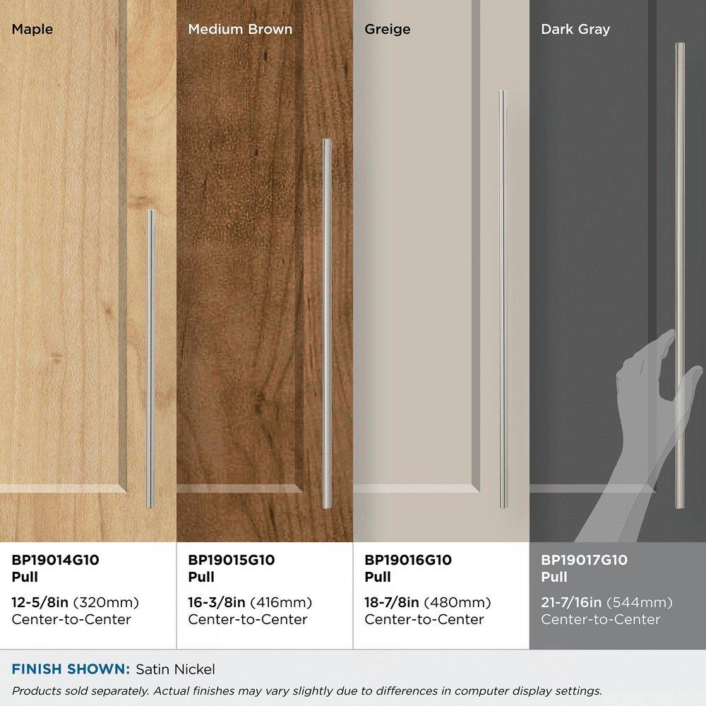 BAR PULLS 21-7/16 (544MM) CENTER-TO-CENTER SATIN NICKEL CABINET PULL 
