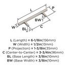 BAR PULLS 3-3/4 (96MM) CENTER-TO-CENTER SATIN NICKEL CABINET PULL 