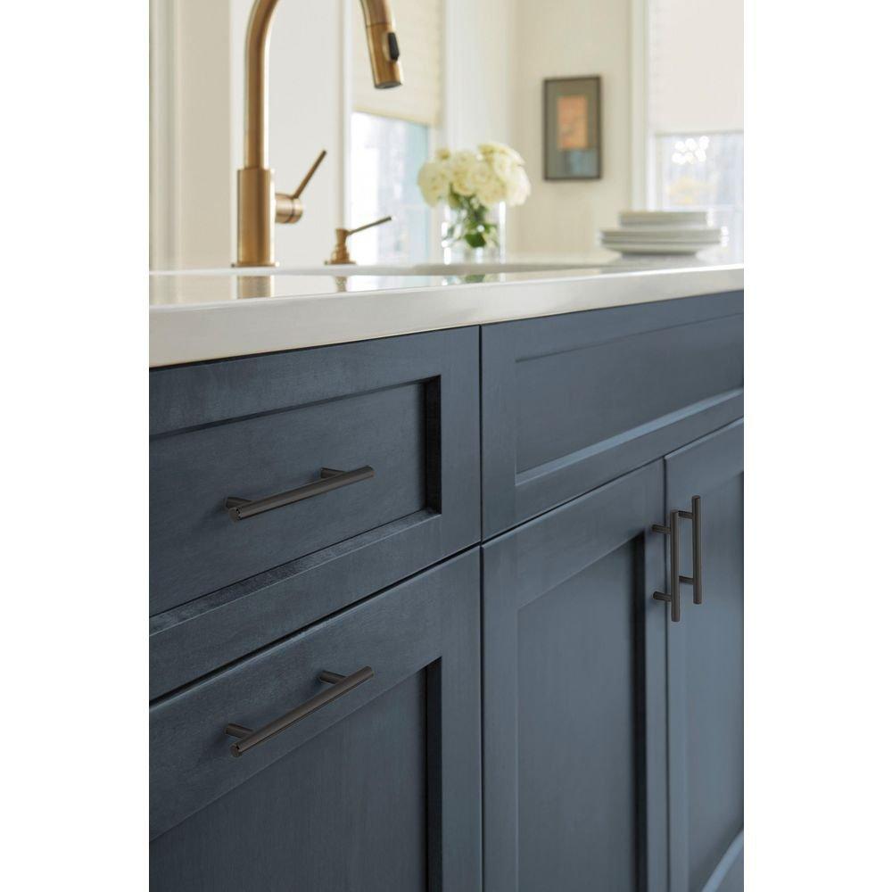 Amerock Matte Black 3-3/4 in. Center-to-Center Pull 