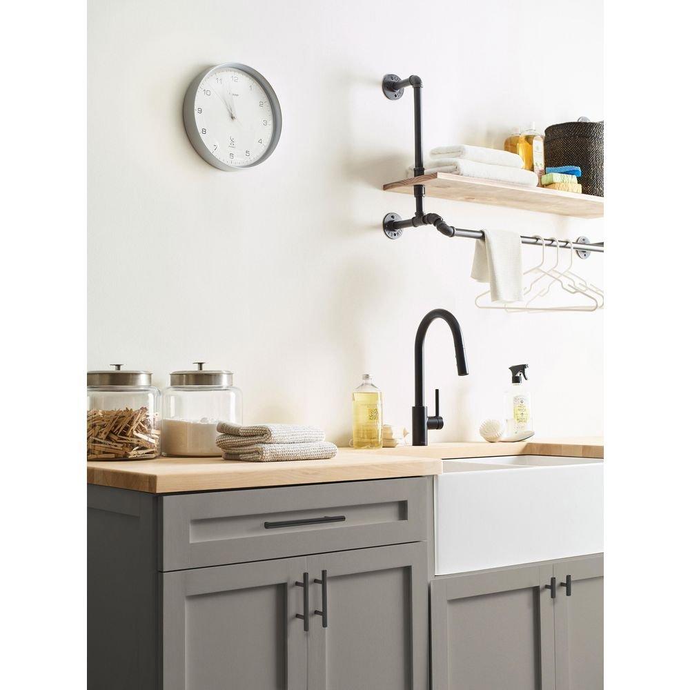 Amerock Matte Black 6-5/16 in. Center-to-Center Pull 