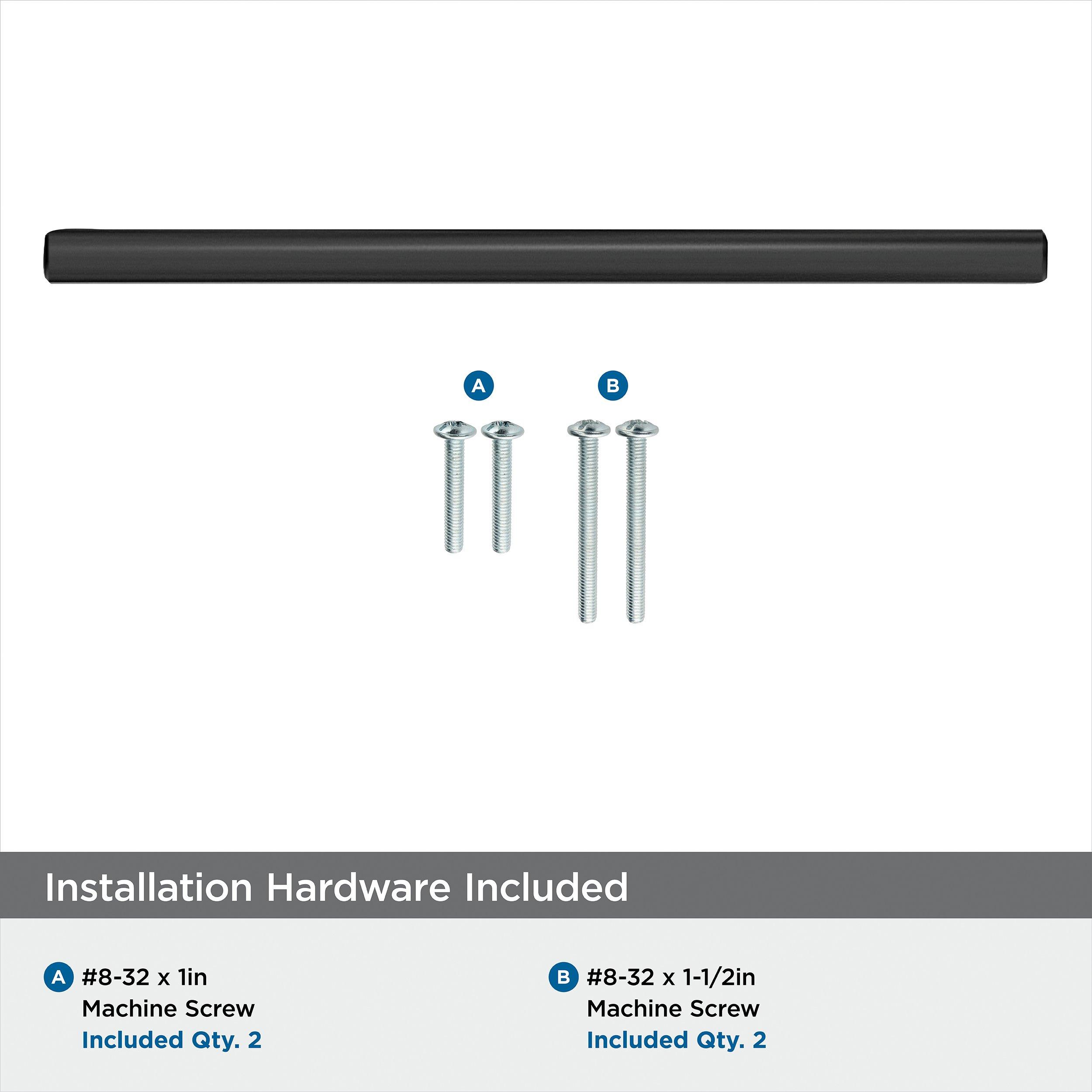 Amerock Matte Black 6-5/16 in. Center-to-Center Pull 