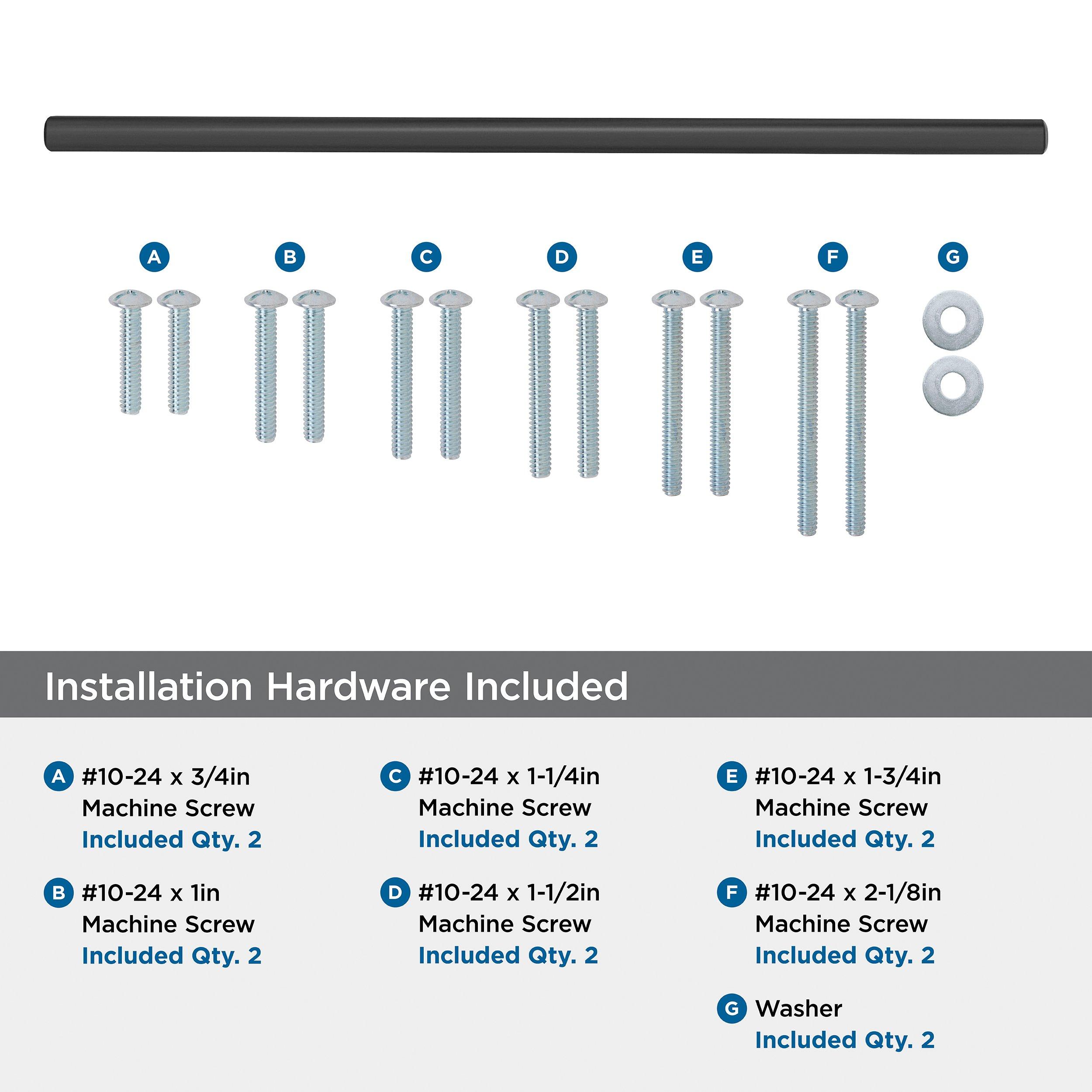Amerock Matte Black 18 in. Center-to-Center Appliance Pull 
